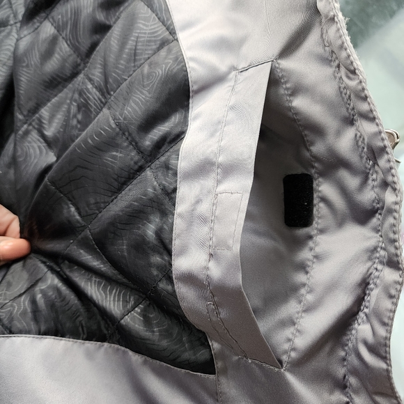 Zero Xposur Silver Faux Fur Trim Hood Down Utility Quilted Puffer Coat - Picture 11 of 16